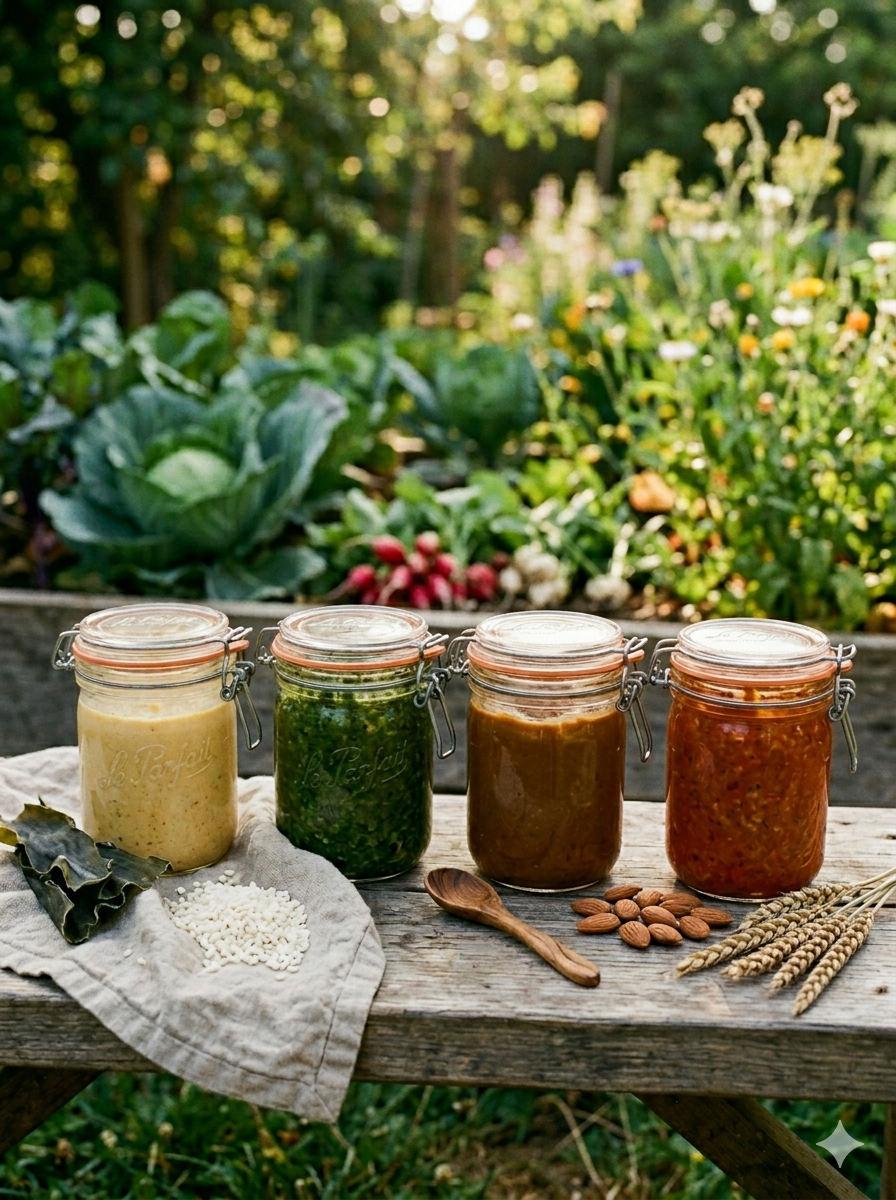 Misos modernes à base de produits locaux, oléagineux, algues et légumes