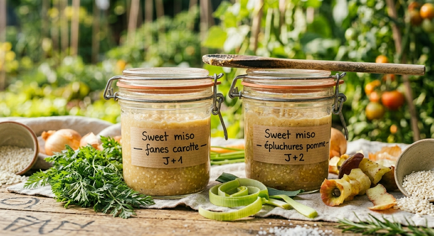 Sweet miso express à base de parures et épluchures valorisées